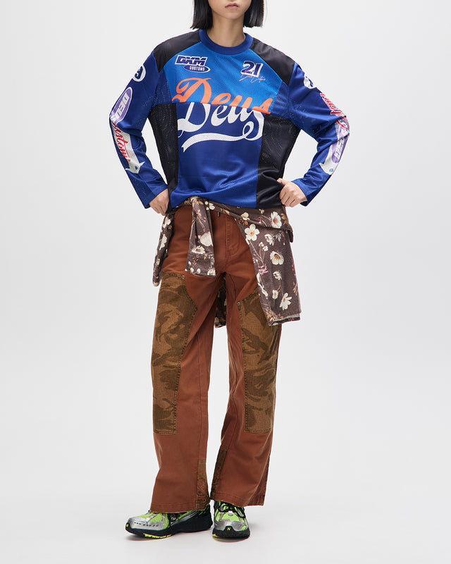 MOSS GATHER MOTO TOP - BLUE LIGHT