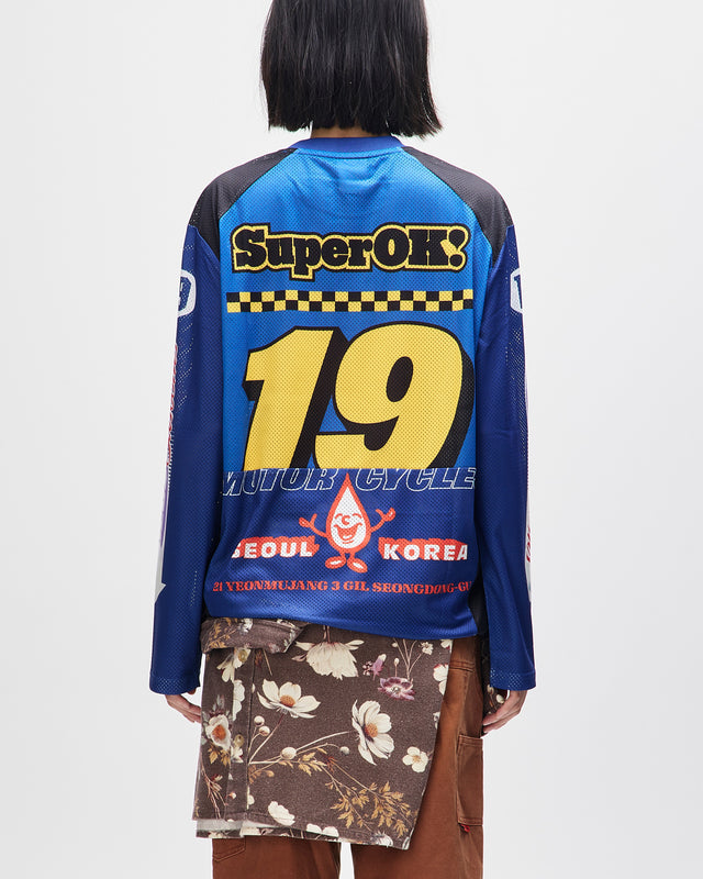 MOSS GATHER MOTO TOP - BLUE LIGHT