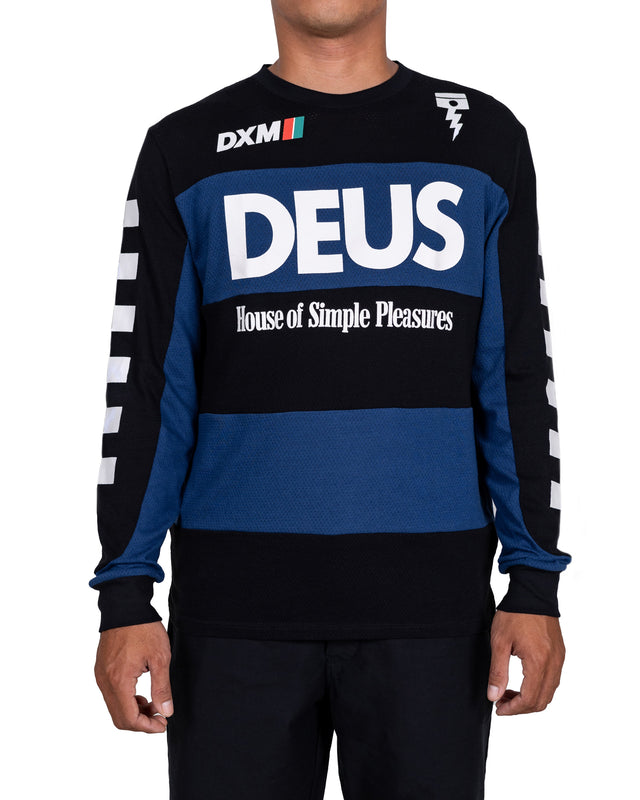 VILANDER MOTO JERSEY - MECHANIC BLUE COMBO