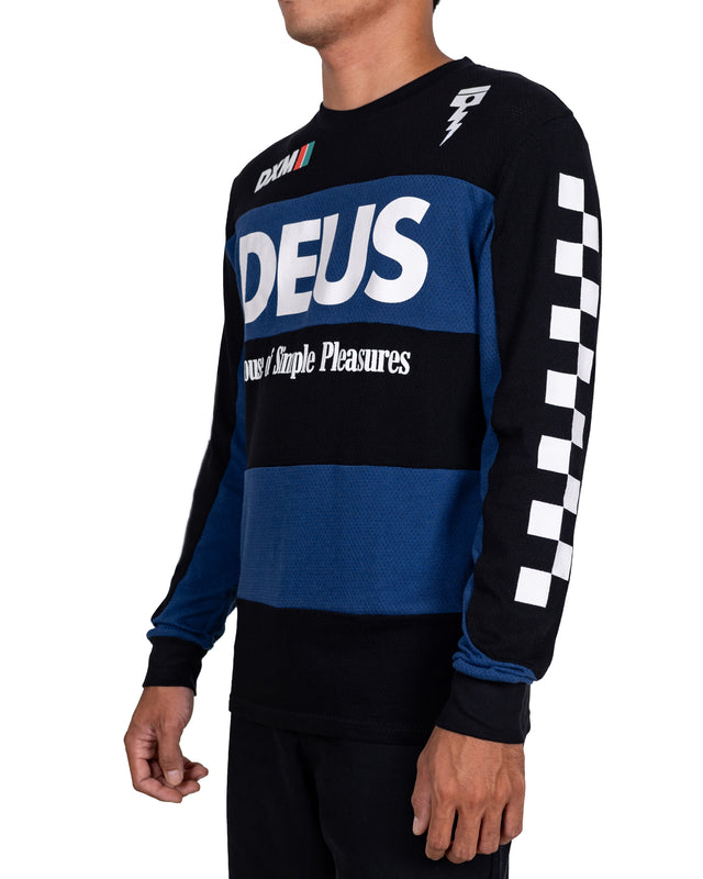 VILANDER MOTO JERSEY - MECHANIC BLUE COMBO