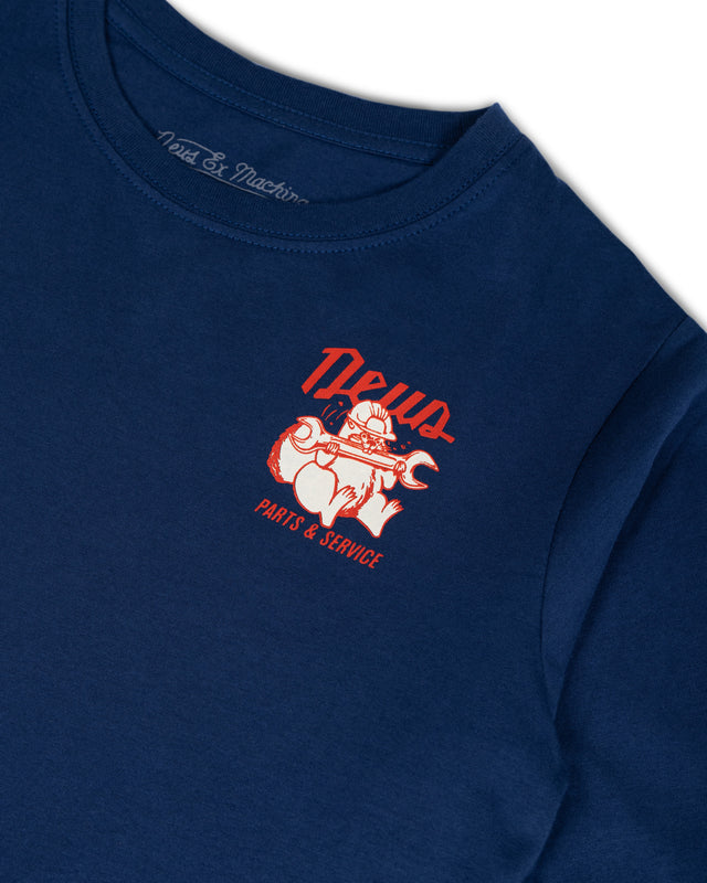 KIDS OVERBITE LS TEE - MECHANIC BLUE