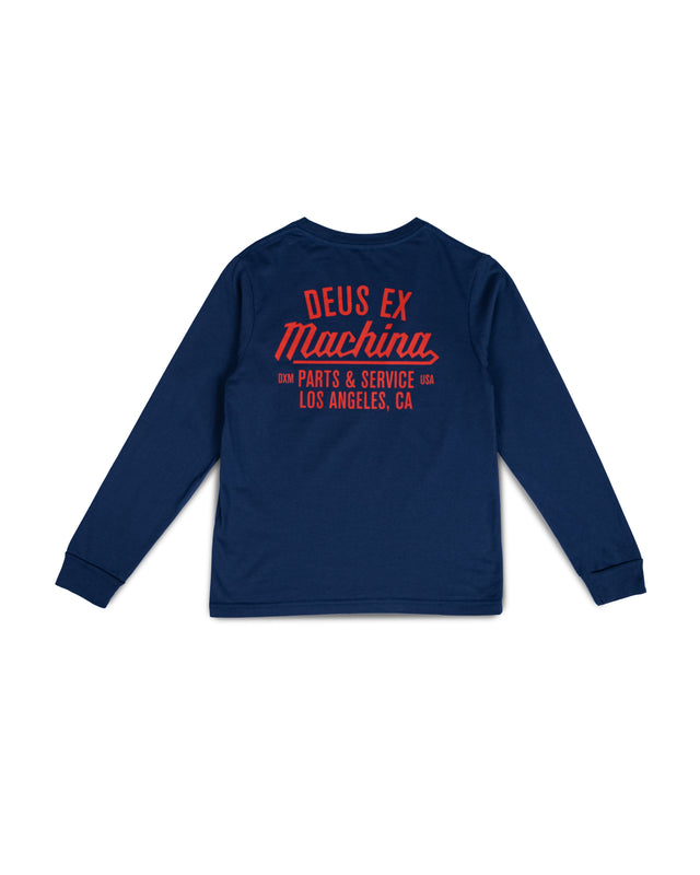 KIDS OVERBITE LS TEE - MECHANIC BLUE