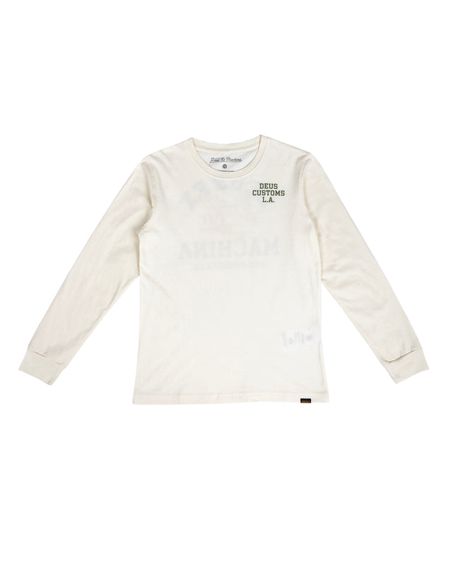KIDS QUICK BEACK LS TEE - VINTAGE WHITE