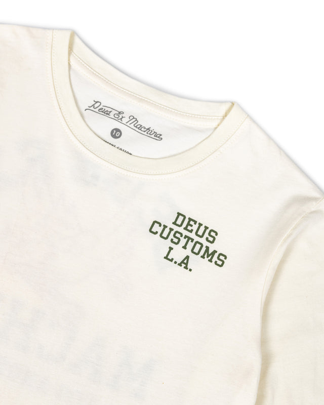 KIDS QUICK BEACK LS TEE - VINTAGE WHITE