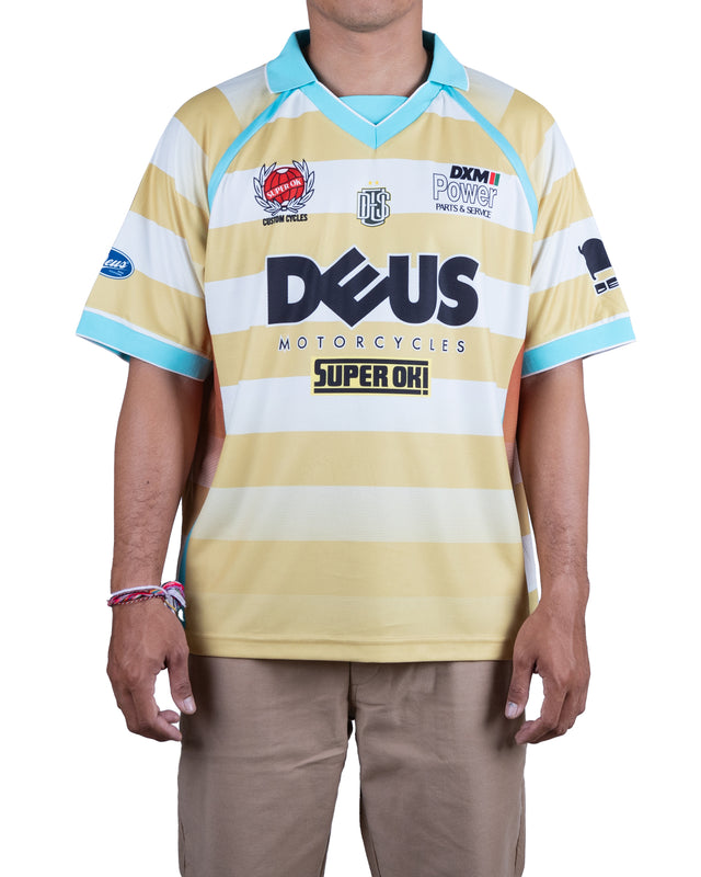 STRIPE SS MOTO JERSEY - YELLOW