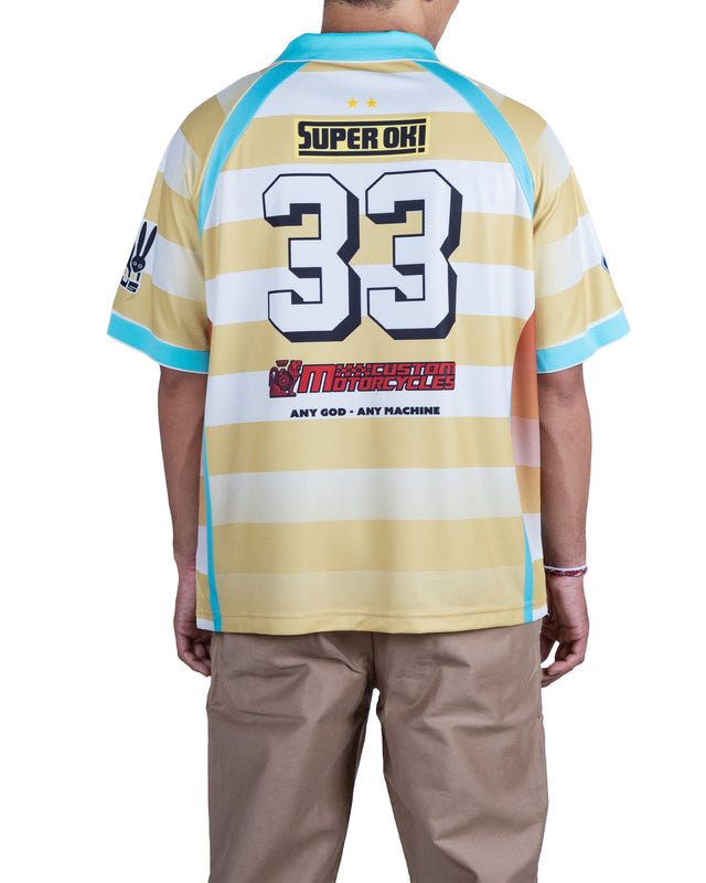 STRIPE SS MOTO JERSEY - YELLOW