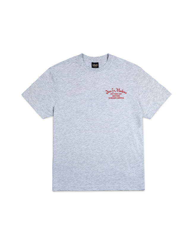 HOT LIPS TEE - LIGHT GREY MARLE