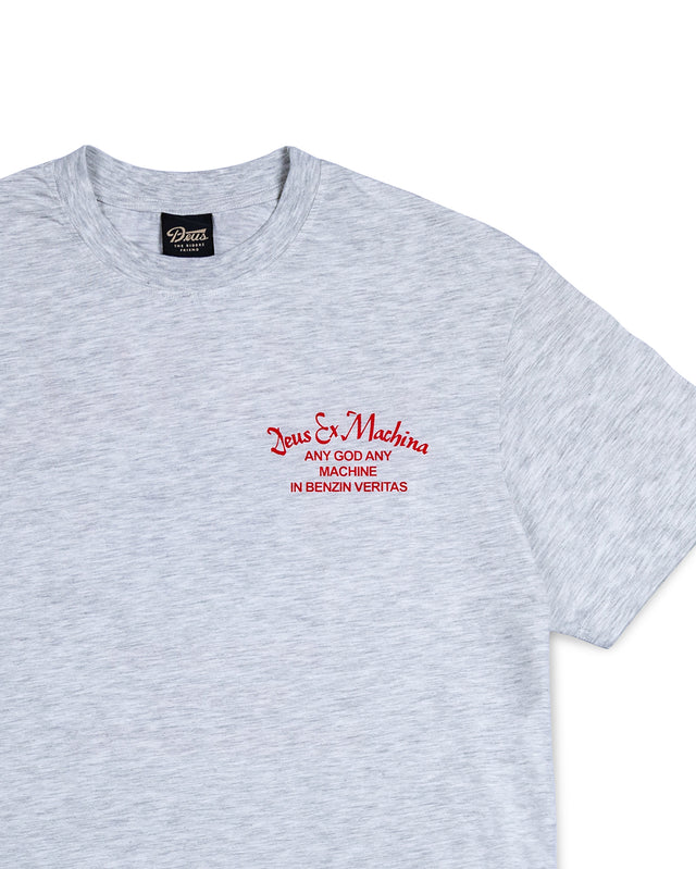HOT LIPS TEE - LIGHT GREY MARLE