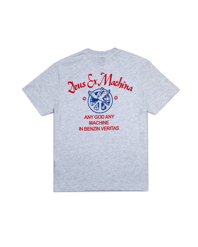 HOT LIPS TEE - LIGHT GREY MARLE