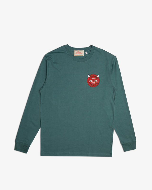 RIDING HOT LS TEE - WORK GREEN