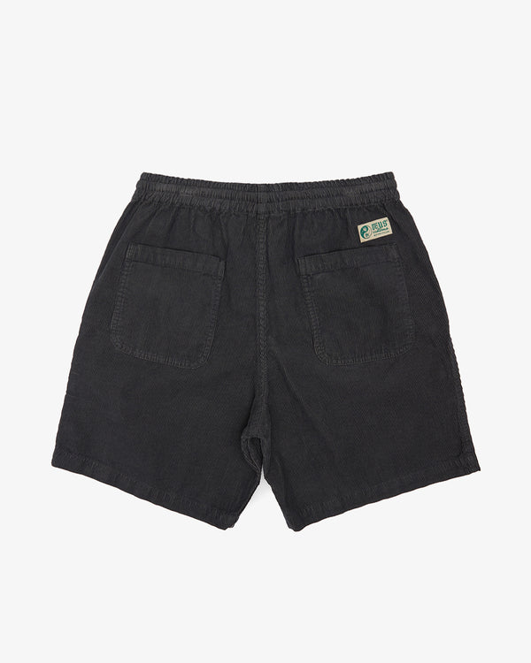 LEISURE CORD SHORT - SHADOW BLACK