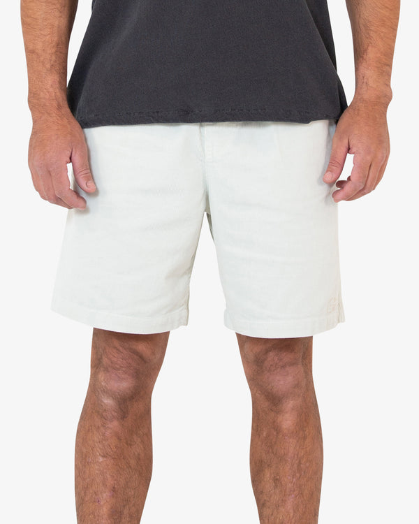 LEISURE CORD SHORT - WHITE CHALK